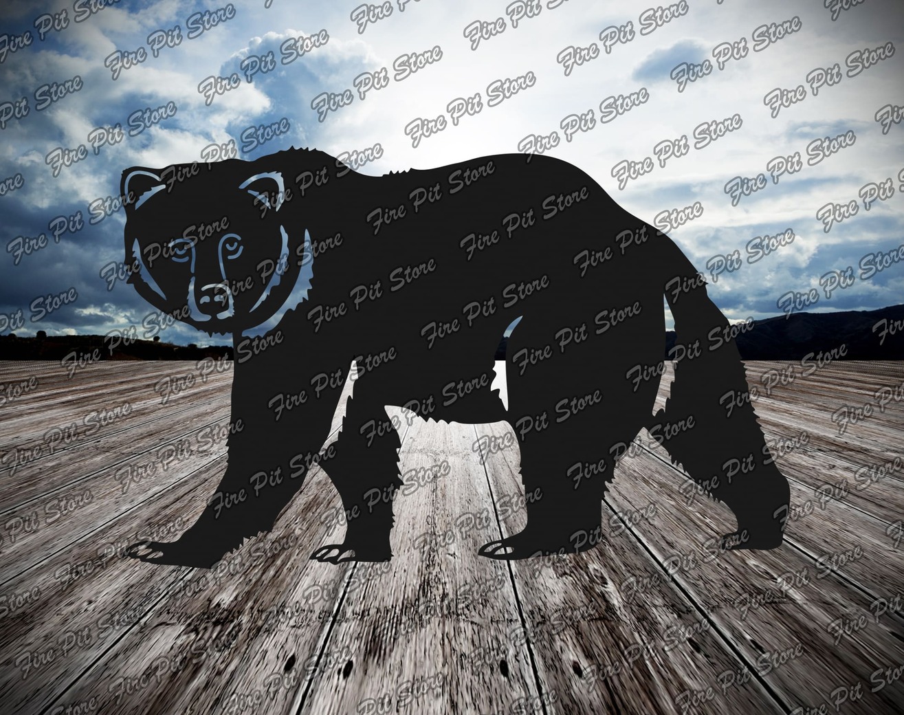 Bear V4. DXF, SVG, PNG, AI, EPS, CDR vector files for CNC, laser and plasma cutting