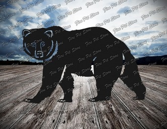 Bear V4. DXF, SVG, PNG, AI, EPS, CDR vector files for CNC, laser and plasma cutting