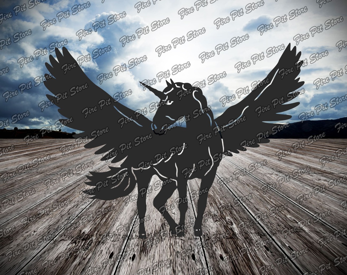 Unicorn V4. DXF, SVG, PNG, AI, EPS, CDR vector files for CNC, laser and plasma cutting