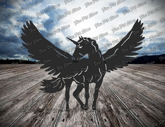 Unicorn V4. DXF, SVG, PNG, AI, EPS, CDR vector files for CNC, laser and plasma cutting