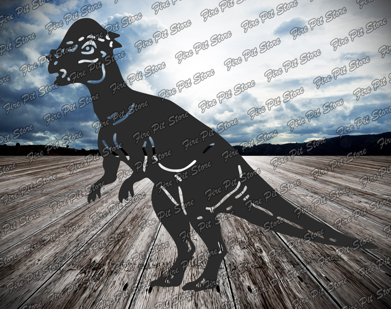 Pachycephalosaurus. Fișiere vectoriale DXF, SVG pentru CNC, tăiere cu laser și plasmă