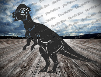 Pachycephalosaurus. Fișiere vectoriale DXF, SVG pentru CNC, tăiere cu laser și plasmă