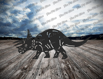 Triceratops. Fișiere vectoriale DXF, SVG pentru CNC, tăiere cu laser și plasmă