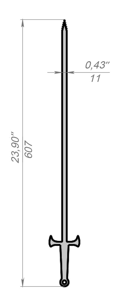 Brochetas Espada V3. Archivos DXF para corte láser y plasma. Фото 11