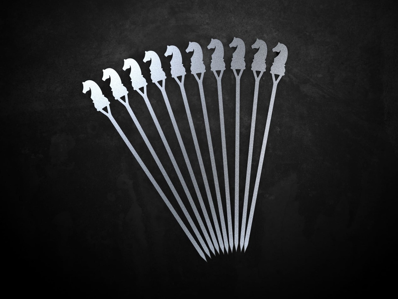 Chess Knight Skewers. DXF files for laser, plasma cutting. Фото 6