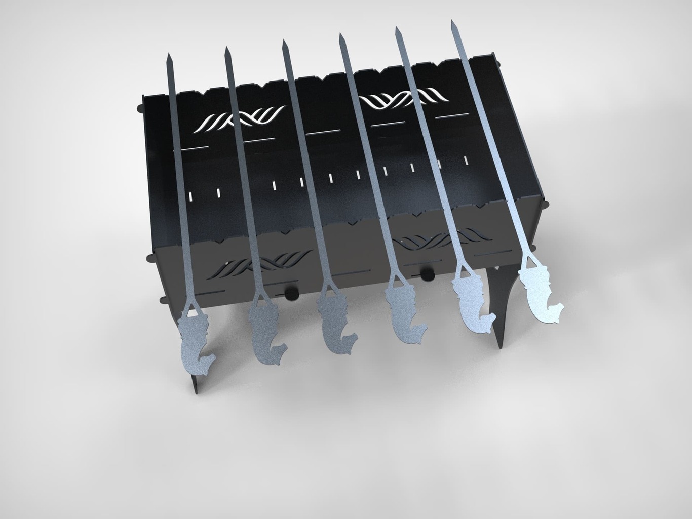 Chess Knight Skewers. DXF files for laser, plasma cutting. Фото 9