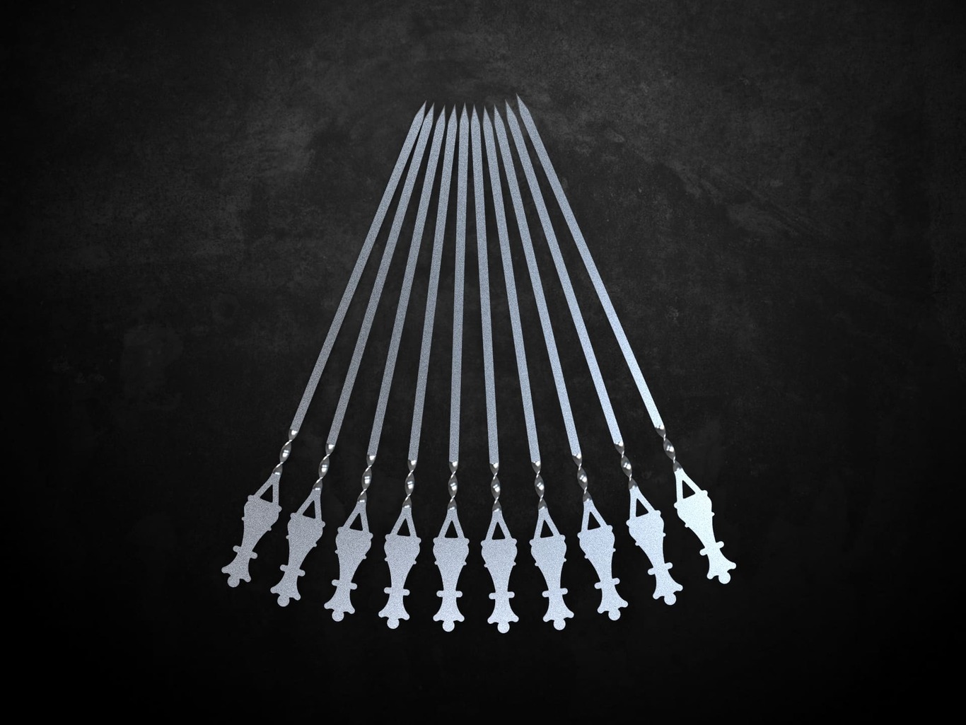 Brochettes Reine d'Échecs. Fichiers DXF pour découpe laser et plasma. Фото 3