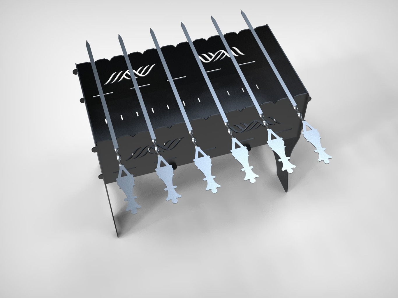 Brochettes Reine d'Échecs. Fichiers DXF pour découpe laser et plasma. Фото 6