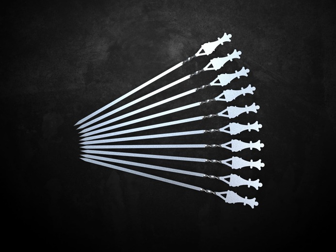 Brochettes Reine d'Échecs. Fichiers DXF pour découpe laser et plasma