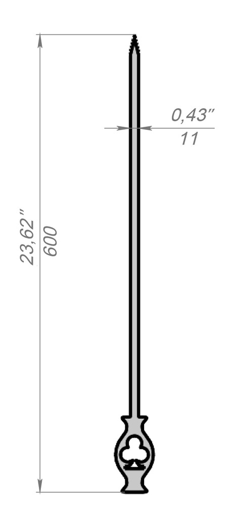 Clubs Card Skewers. DXF files for laser, plasma cutting. Фото 5