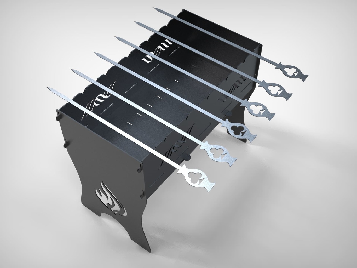 Clubs Card Skewers. DXF files for laser, plasma cutting. Фото 4