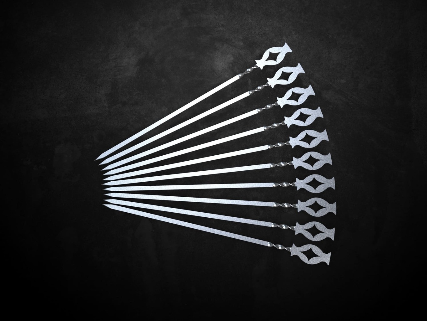 Diamonds Card Skewers. DXF files for laser, plasma cutting