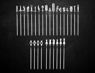 28-Piece Skewer Bundle. DXF files for laser, plasma cutting