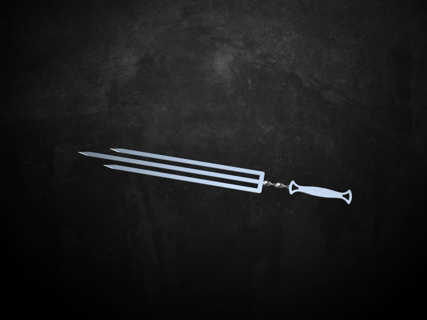 Triple Dirk Skewers. DXF files for laser, plasma cutting