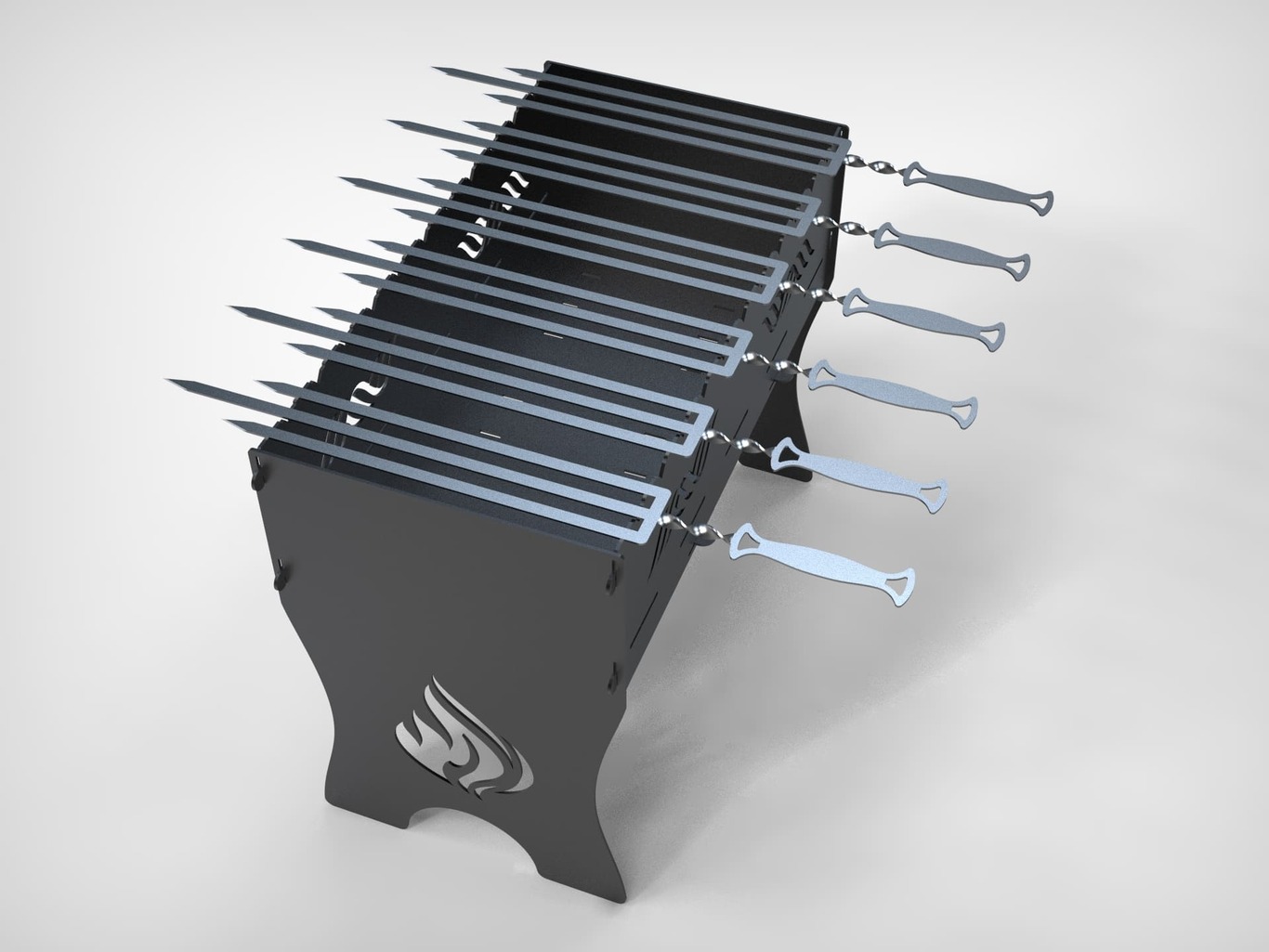 Triple Dirk Skewers. DXF files for laser, plasma cutting. Фото 3