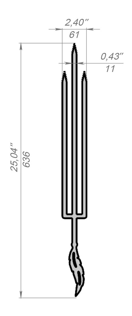 Triple Feather Skewers. DXF files for laser, plasma cutting. Фото 7