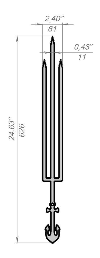 Triple Anchor Skewers. DXF files for laser, plasma cutting. Фото 7