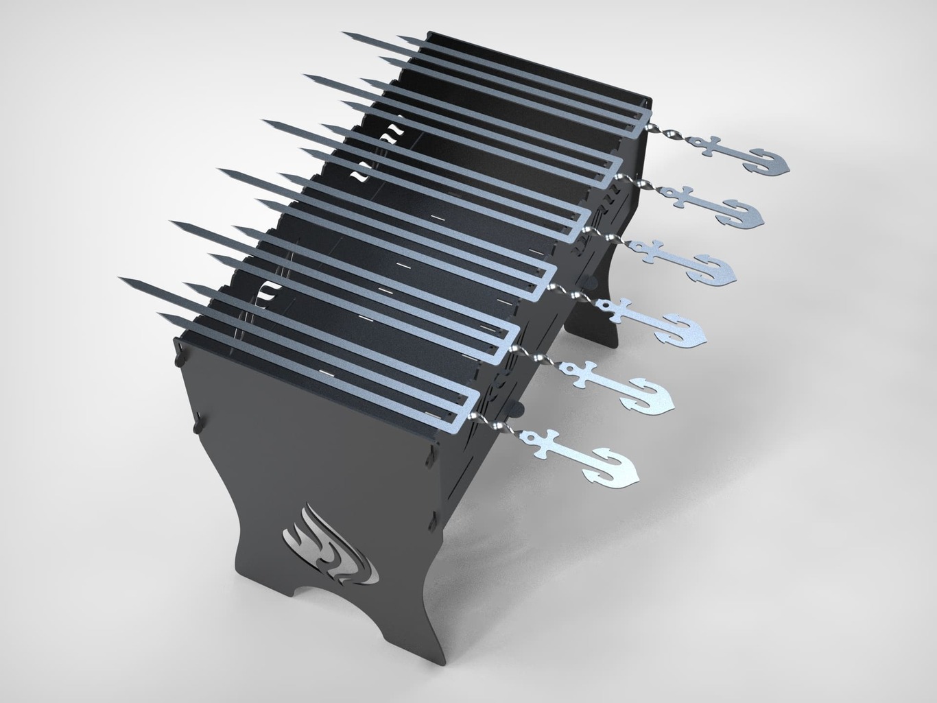 Triple Anchor Skewers. DXF files for laser, plasma cutting. Фото 4