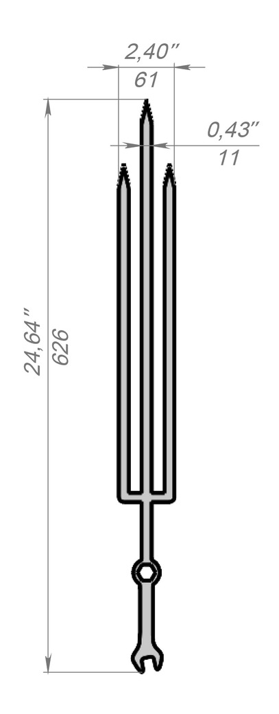 Triple Wrench Skewers. DXF files for laser, plasma cutting. Фото 7