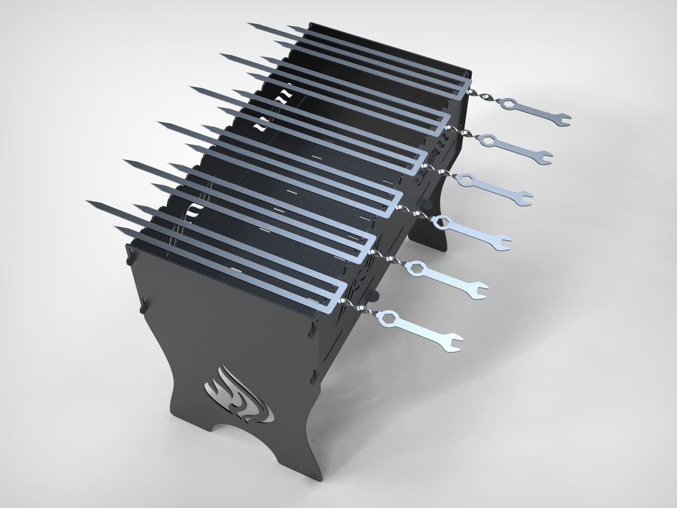 Triple Wrench Skewers. DXF files for laser, plasma cutting. Фото 3