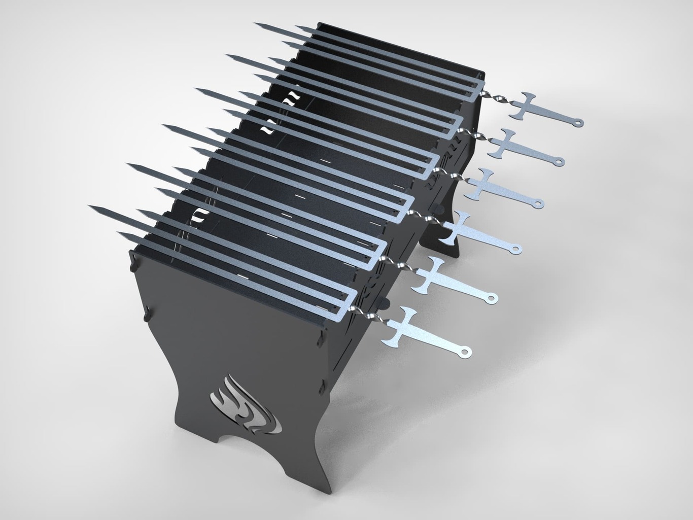 Triple Sword V3 Skewers. DXF files for laser, plasma cutting. Фото 3