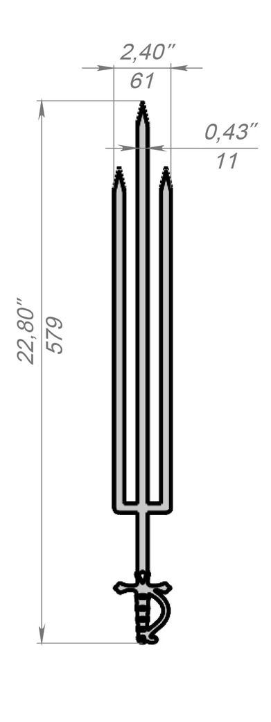 Triple Sword V4 Skewers. DXF files for laser, plasma cutting. Фото 7