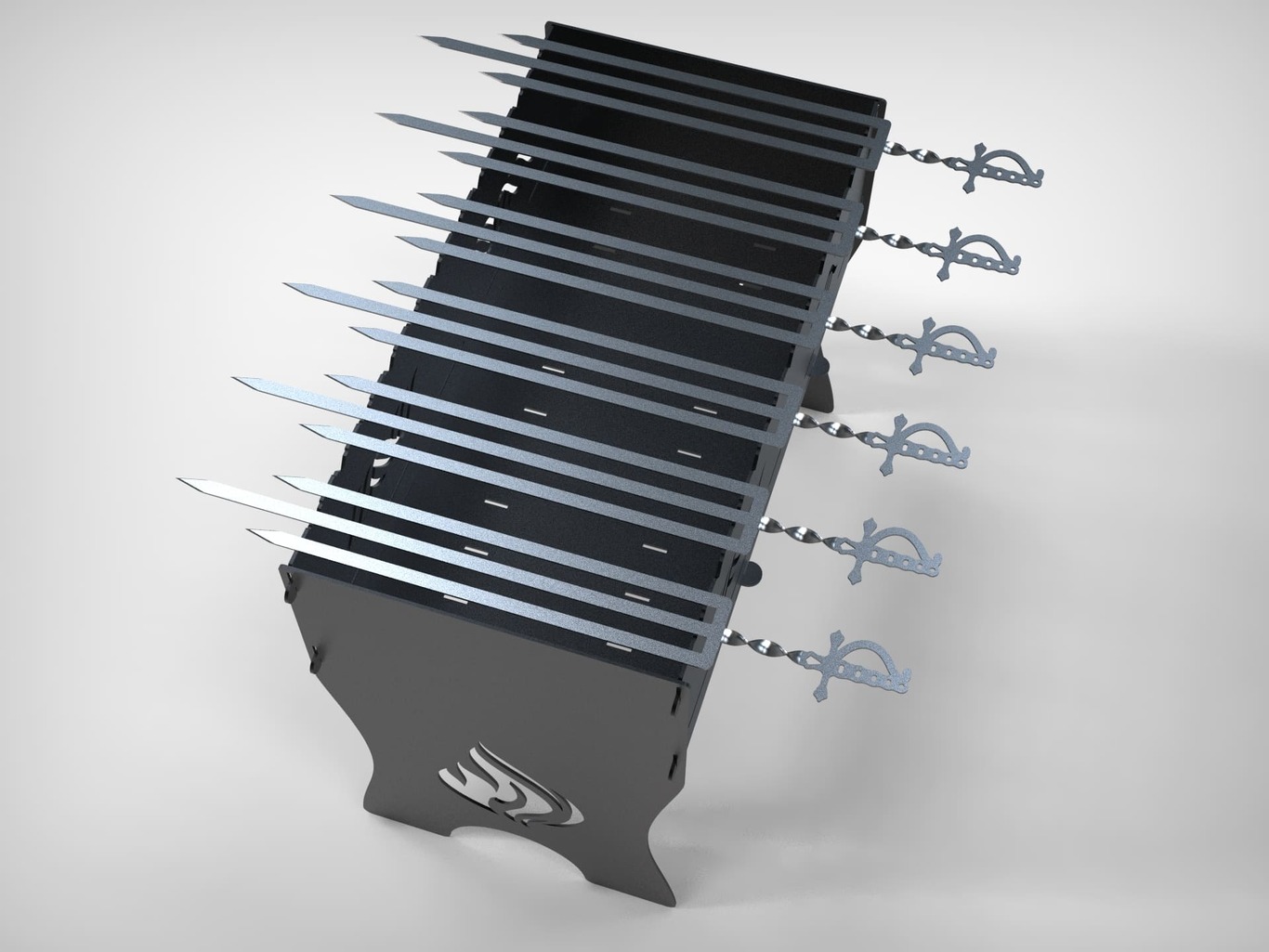 Triple Sword V4 Skewers. DXF files for laser, plasma cutting. Фото 4