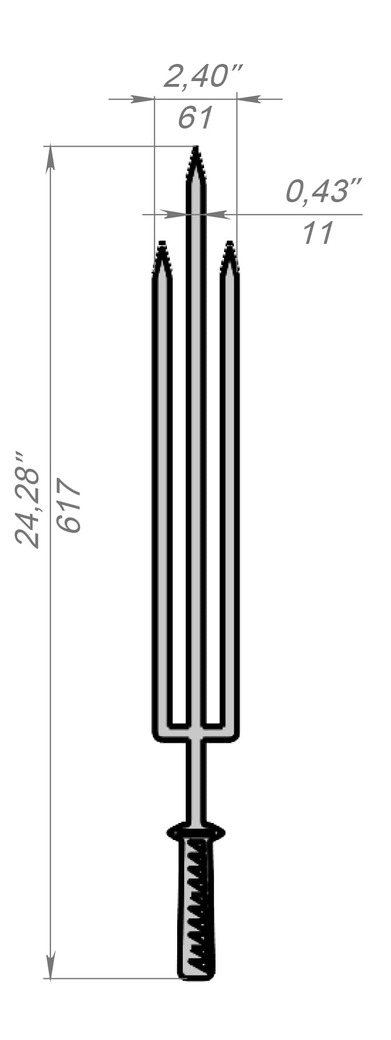 Triple Katana Skewers. DXF files for laser, plasma cutting. Фото 7