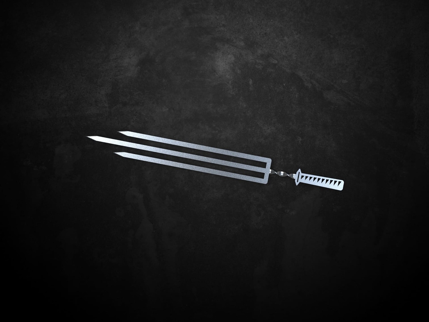 Triple Katana Skewers. DXF files for laser, plasma cutting