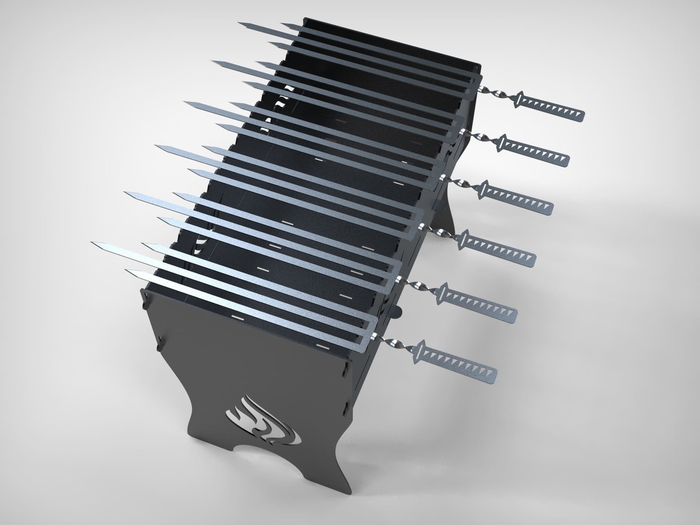 Triple Katana Skewers. DXF files for laser, plasma cutting. Фото 3