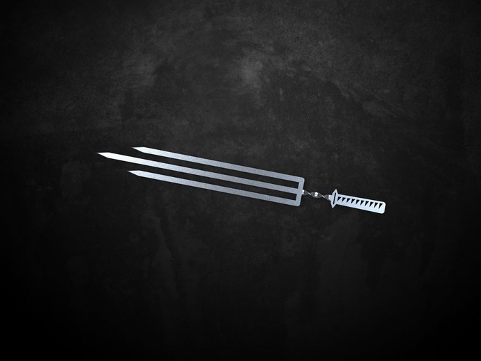 Triple Katana Skewers. DXF files for laser, plasma cutting