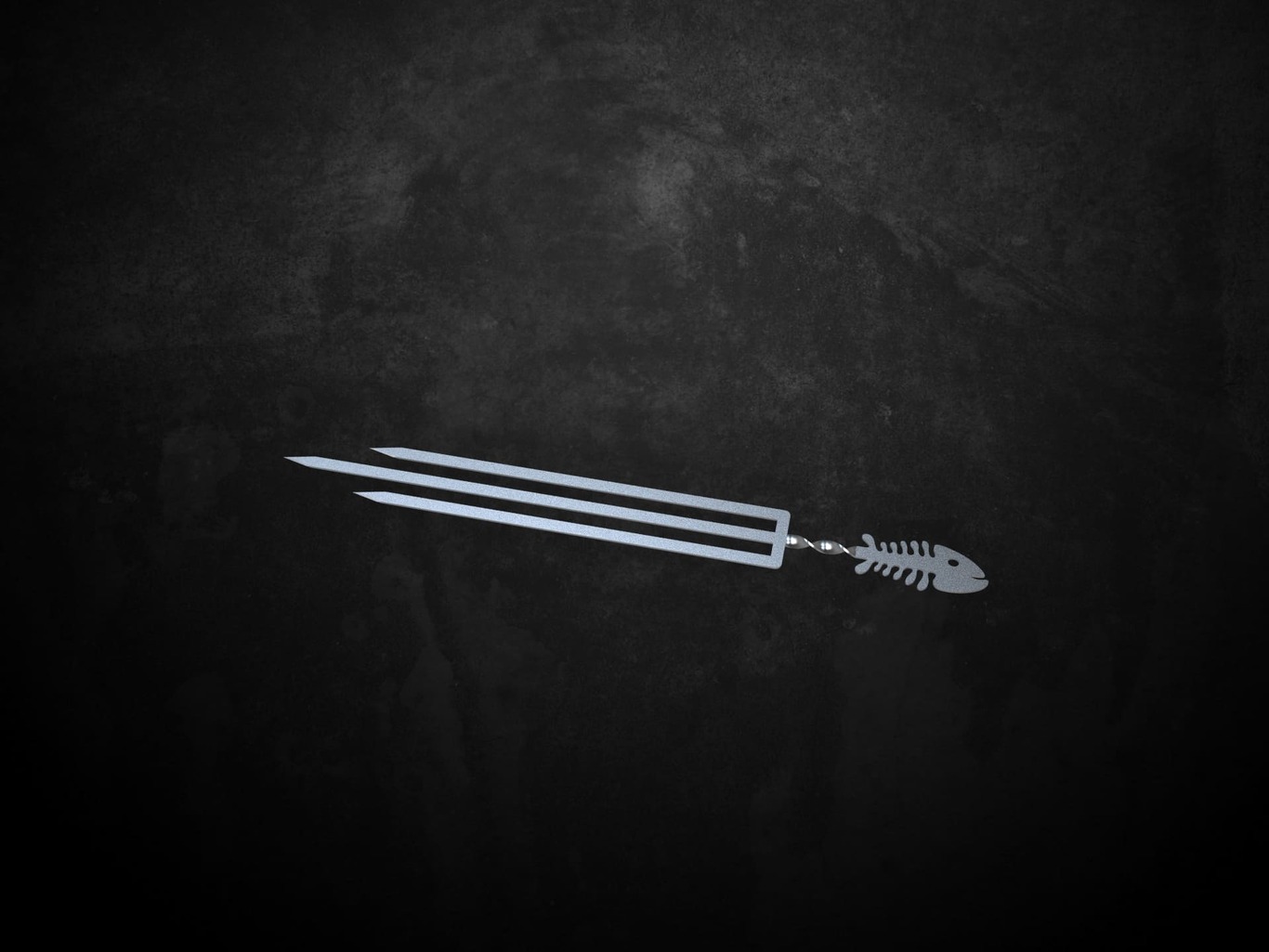Triple Fish Skewers. DXF files for laser, plasma cutting