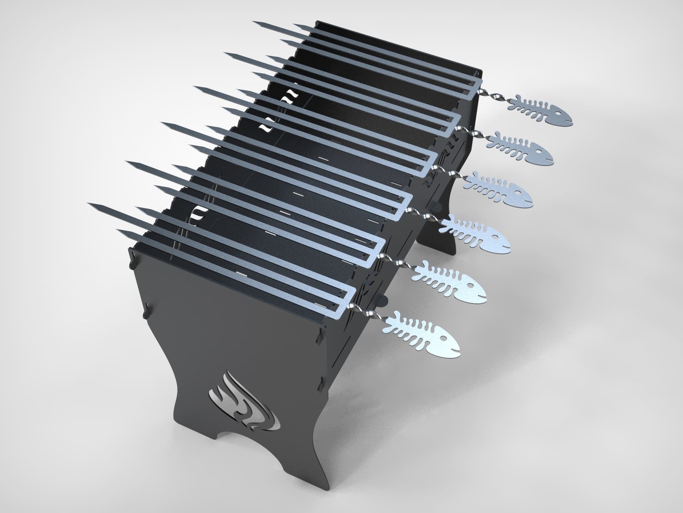 Triple Fish Skewers. DXF files for laser, plasma cutting. Фото 4