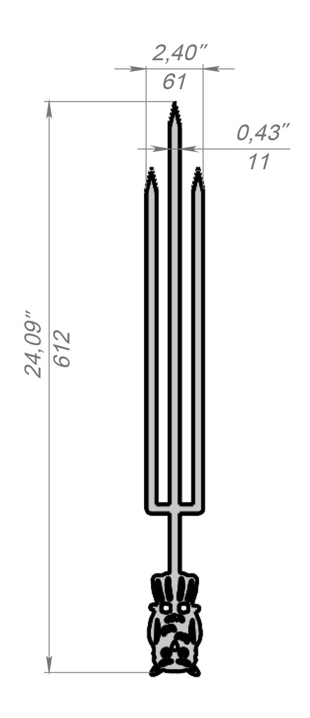Triple Owl Skewers. DXF files for laser, plasma cutting. Фото 7
