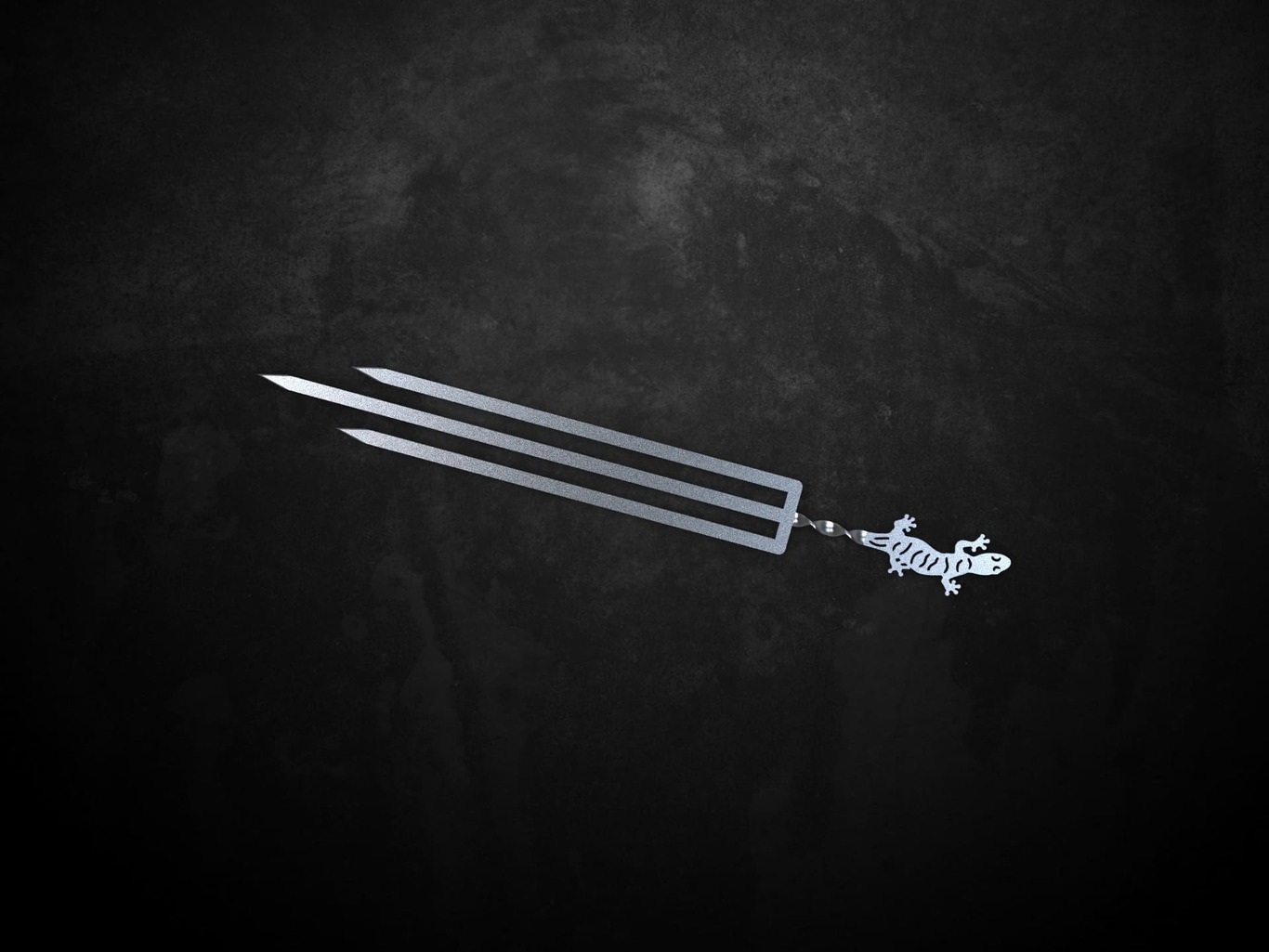 Triple Lizard Skewers. DXF files for laser, plasma cutting