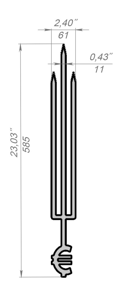 Triple Euro Skewers. DXF files for laser, plasma cutting. Фото 7