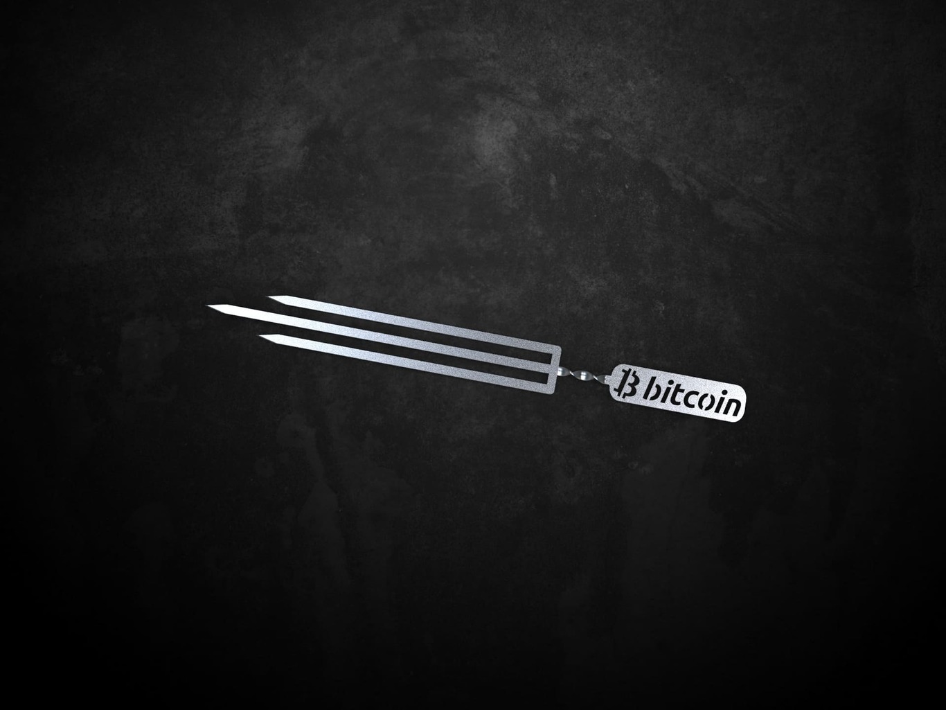 Triple Bitcoin Skewers. DXF files for laser, plasma cutting