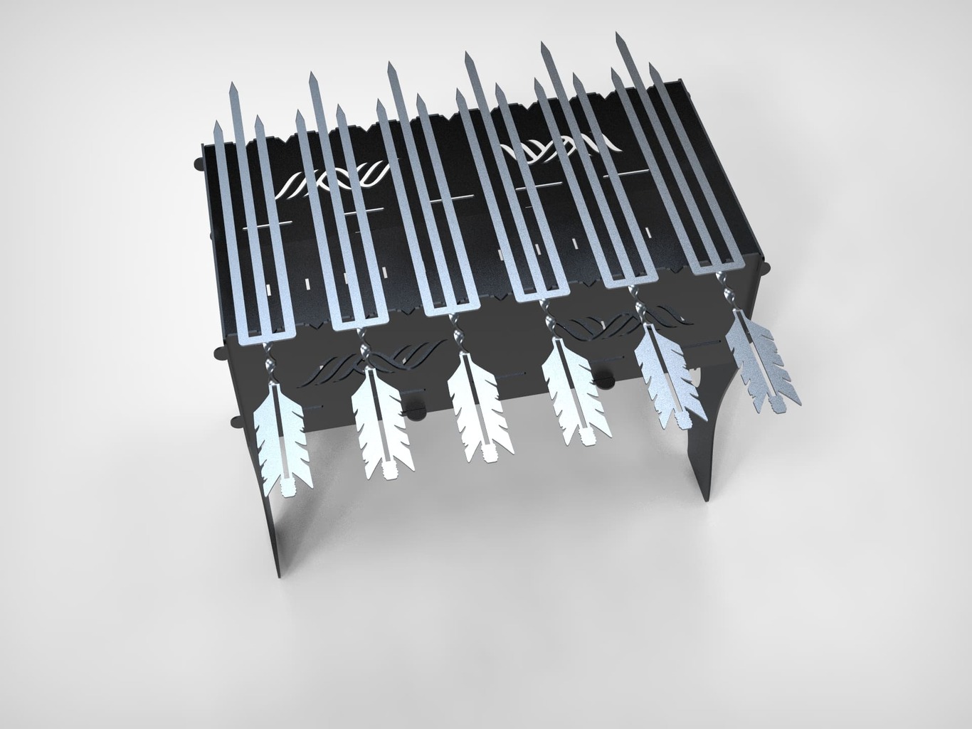 Triple Arrow Skewers. DXF files for laser, plasma cutting. Фото 3