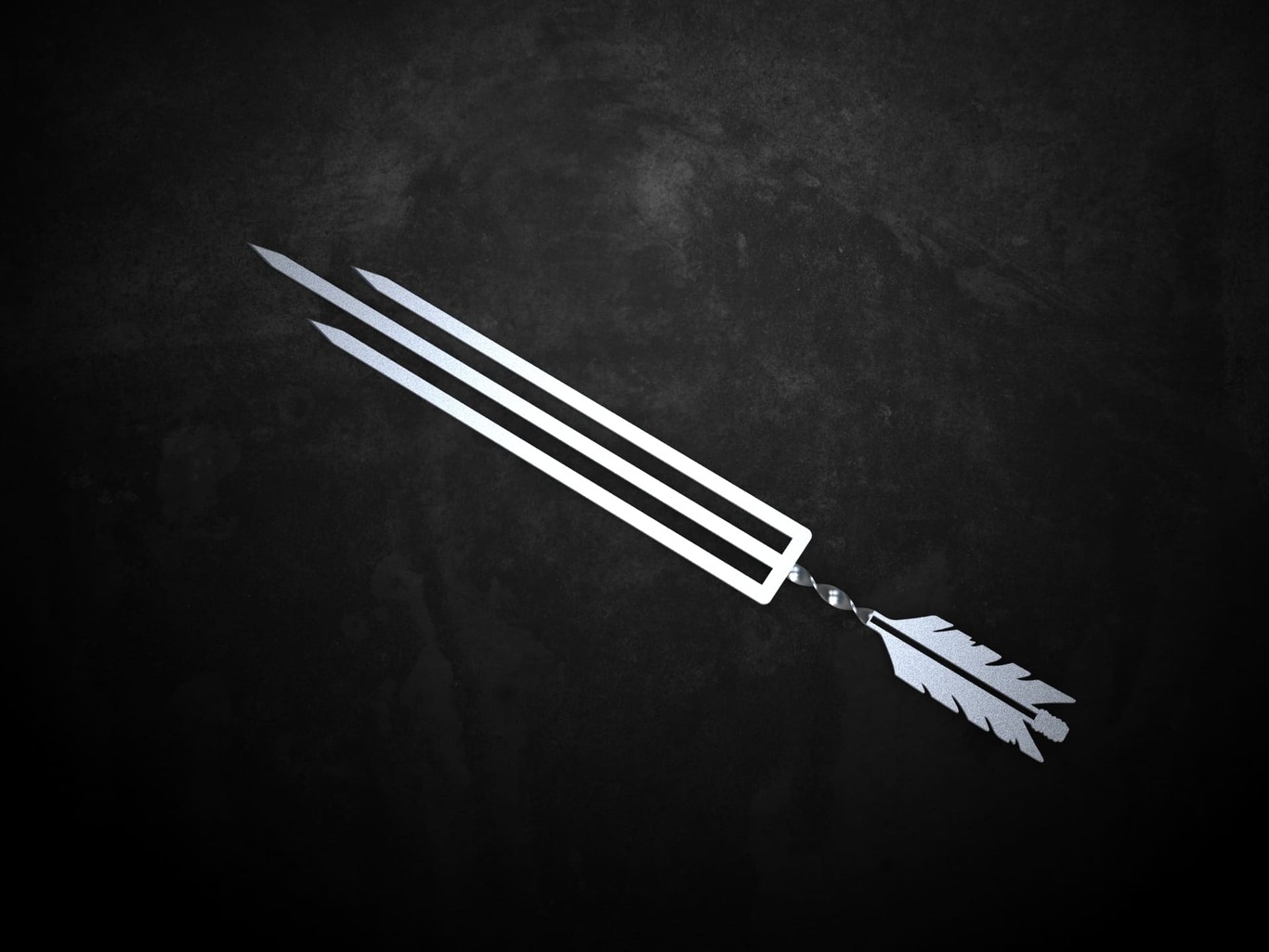 Triple Arrow Skewers. DXF files for laser, plasma cutting