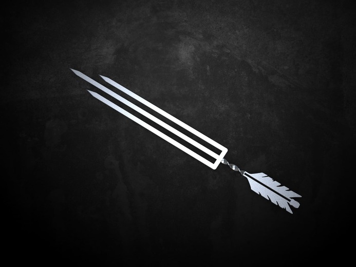 Triple Arrow Skewers. DXF files for laser, plasma cutting