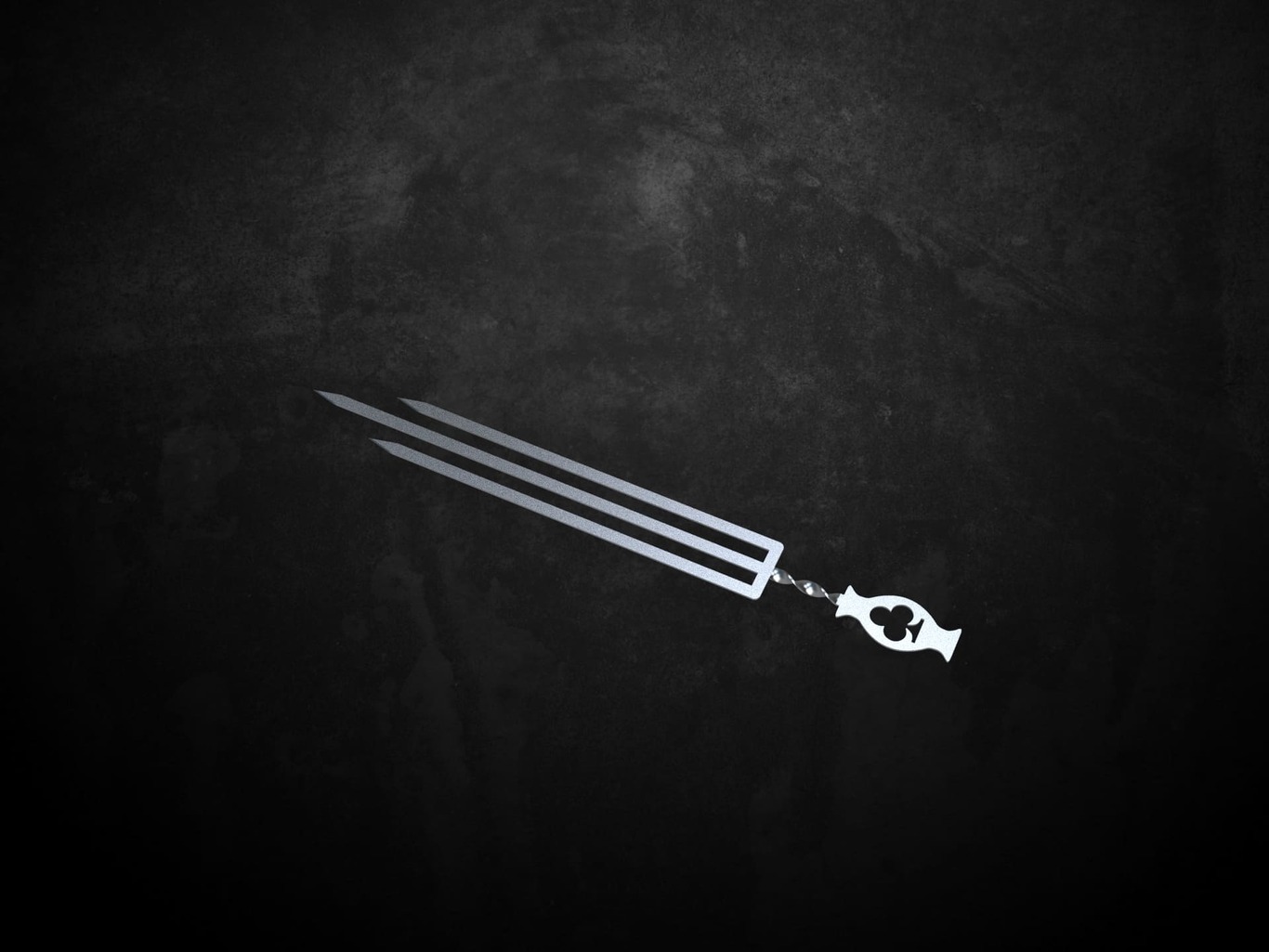 Triple Clubs Card Skewers. DXF files for laser, plasma cutting