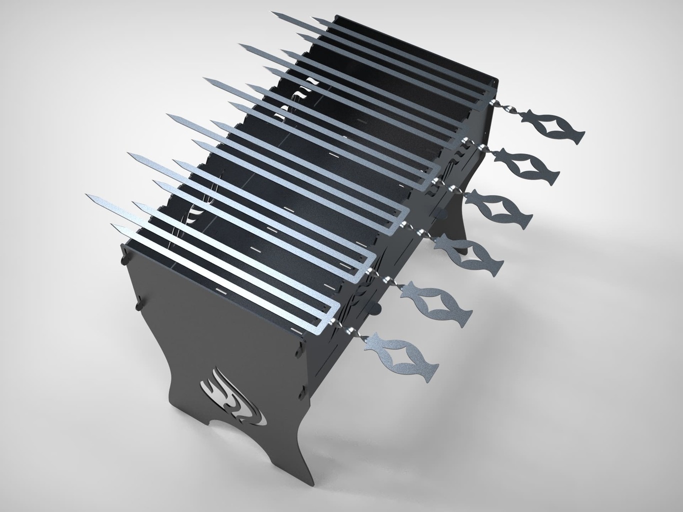 Triple Diamonds Card Skewers. DXF files for laser, plasma cutting. Фото 3