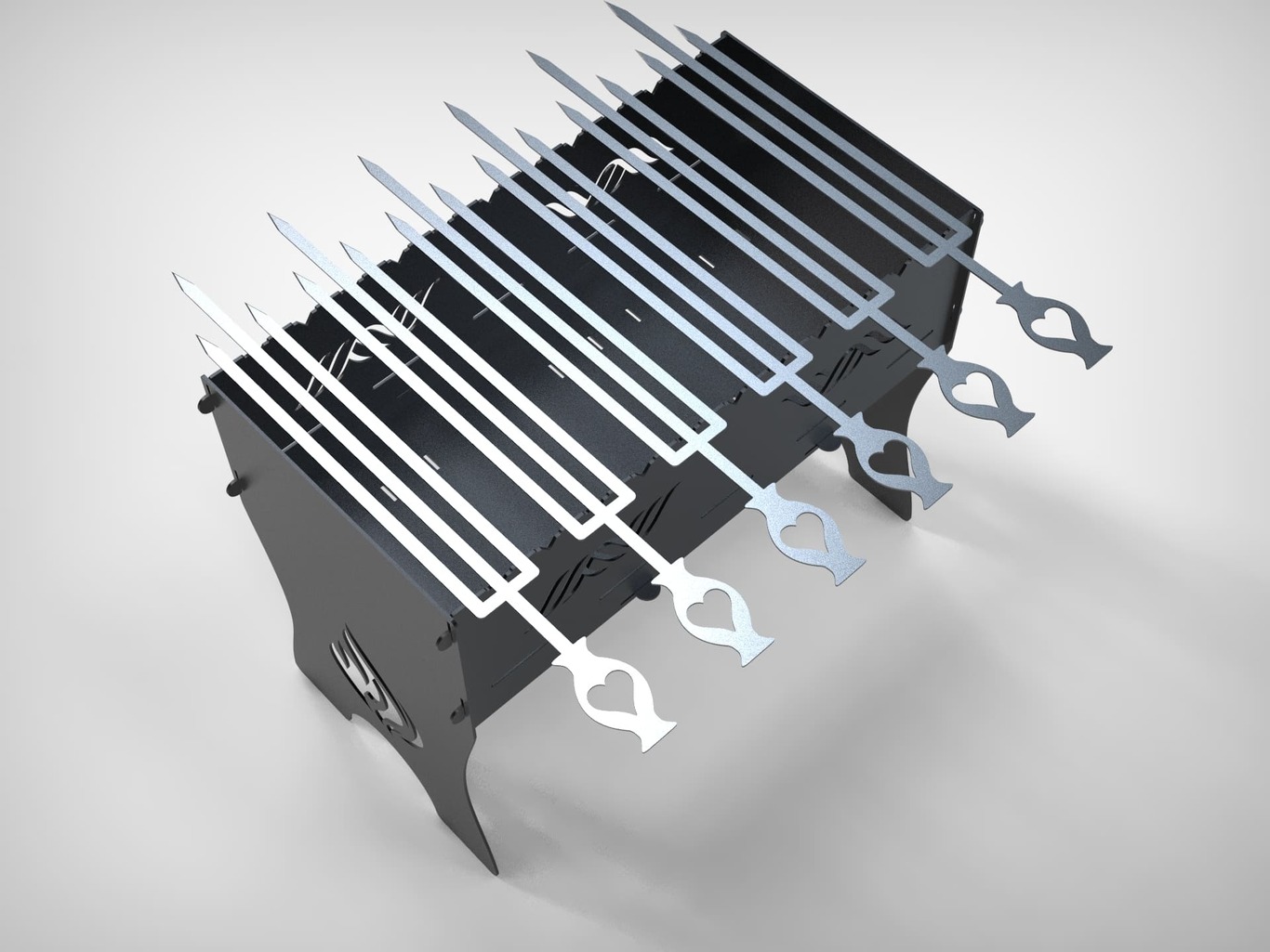 Triple Hearts Card Skewers. DXF files for laser, plasma cutting. Фото 4