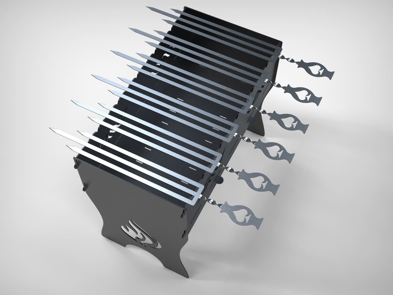 Triple Spades Card Skewers. DXF files for laser, plasma cutting. Фото 3