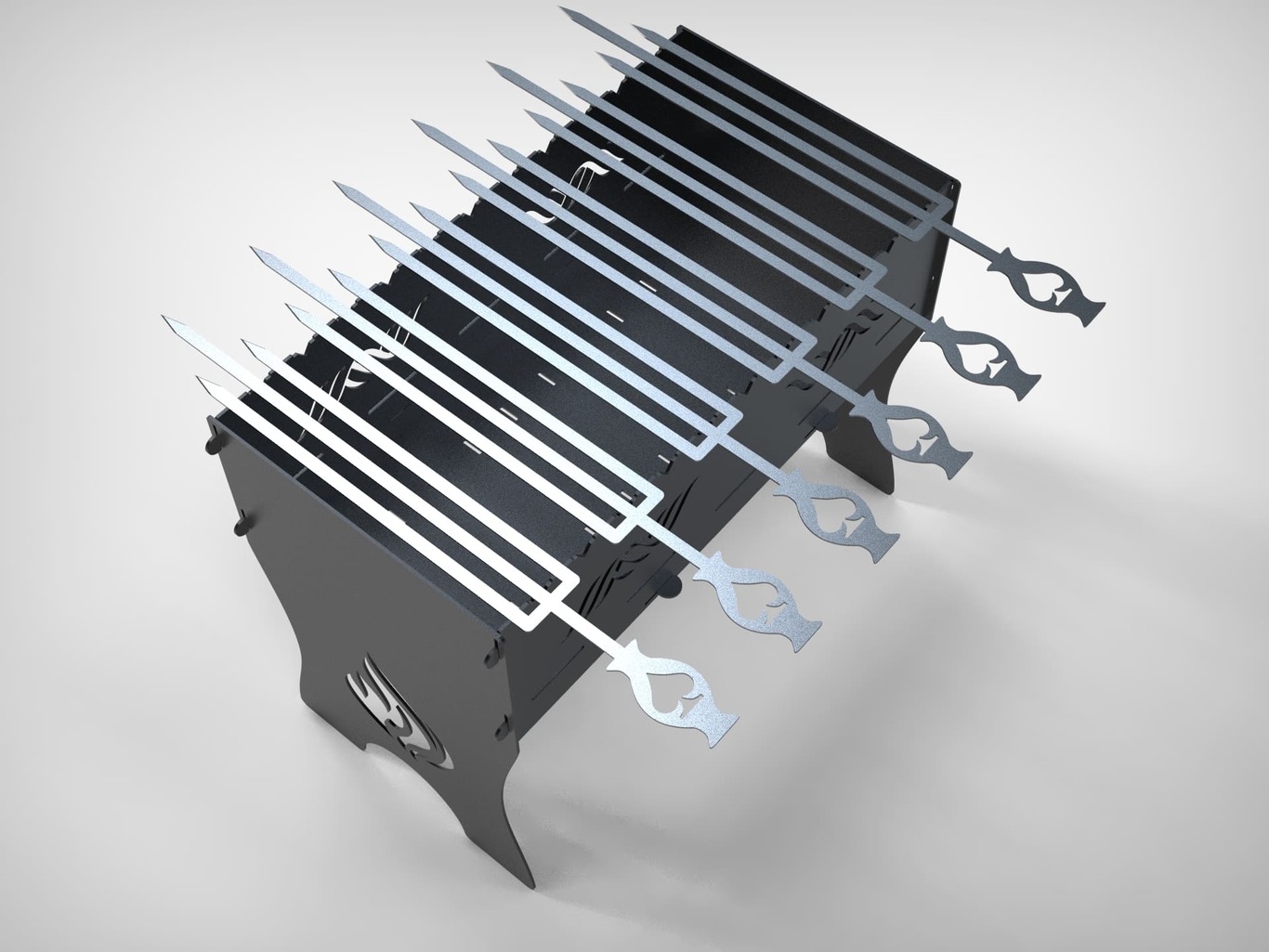 Triple Spades Card Skewers. DXF files for laser, plasma cutting. Фото 4