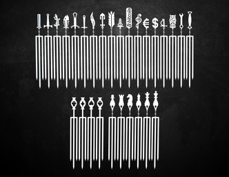 28-Piece Triple Skewer Bundle. DXF files for laser, plasma cutting