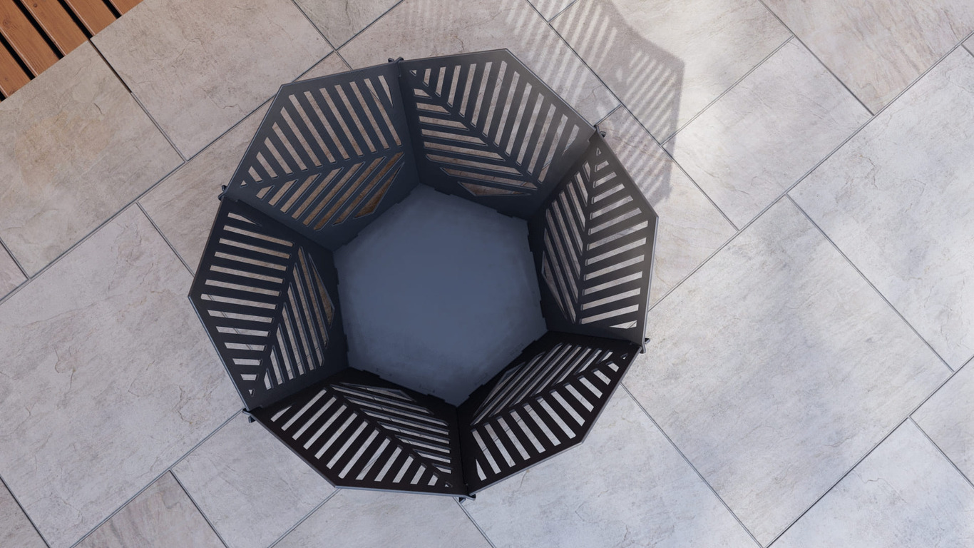 Hex Fire Pit V3. DXF, SVG files for plasma, laser cutting. Фото 12