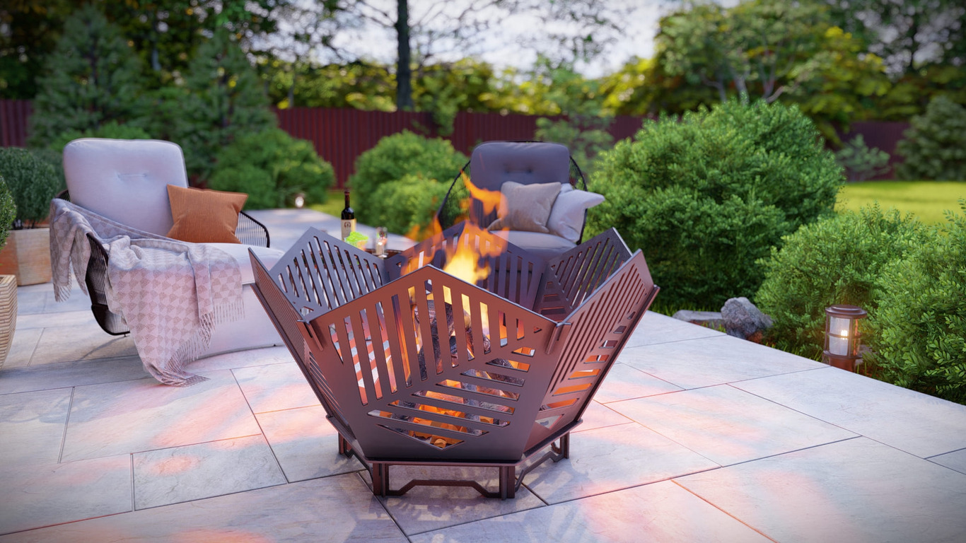 Hex Fire Pit V3. DXF, SVG files for plasma, laser cutting. Фото 4