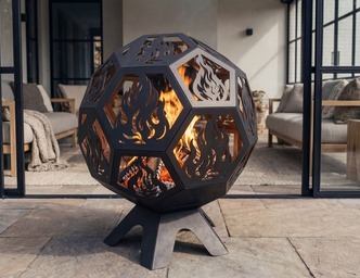 Fireball with Lid. DXF, SVG files for plasma, laser cutting. Fire Pit