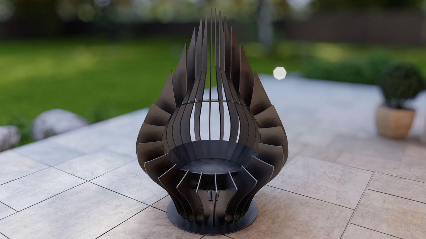 Drop Fire Pit. DXF, SVG files for plasma, laser cutting. Фото 8